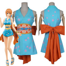Anime ONE PIECE Nami Cosplay Japanese Kimono Dress Suit Halloween Carnival Fancy Costumes 2024 - buy cheap