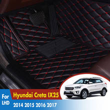 Alfombrillas impermeables de cuero para coche, accesorio Interior para Hyundai Creta IX25, 2019, 2018, 2017, 2016, 2015, 2014 2024 - compra barato