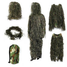 Traje Ghillie de caza táctica, ropa de tiro aéreo secreto, trajes de francotirador, ropa de camuflaje del bosque, ropa de jungla 2024 - compra barato