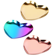 Nordic Love Heart Shaped Stainless Steel Organizer Ring Earrings Necklace Jewelry Storage Display Tray Home Decoration Accessori 2024 - buy cheap