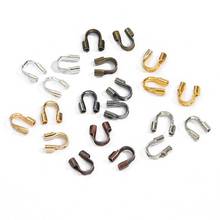 100pcs/lot 4x4mm Loops U Shape Clasps Connector Wire Protectors Wire Guard Protect Buckle Accessories For DIY Jewelry Making 2024 - buy cheap