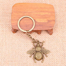 20pcs New Fashion Keychain 40x38mm bee hornet Pendants DIY Men Jewelry Car Key Chain Ring Holder Souvenir For Gift 2024 - buy cheap