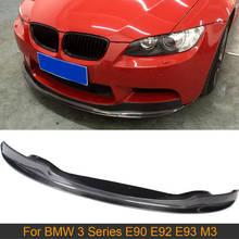 Передний бампер диффузор спойлер для BMW E90 E92 E93 M3 2008-2013 автомобильный Стайлинг бампер из углеродного волокна разделитель для губ передник спойлер 2024 - купить недорого