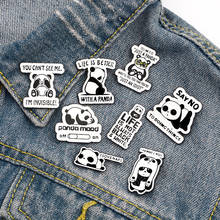 I Love Naps-broche de Panda salvaje esmaltado para mujer, broche de esmalte para camisa, Pin de Metal, Accesorios de joyería 2024 - compra barato