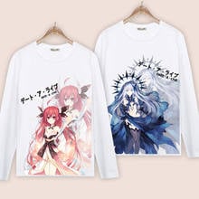 Date A Live Cosplay T Shirt Tokisaki Kurumi Spring Autumn Long Sleeve T-shirt Itsuka Shido Yatogami Tohka Cartoon Top Tee 2024 - buy cheap