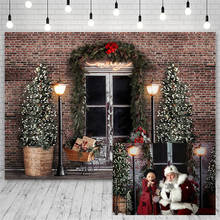 Avezano fotografia backdrops árvore de natal inverno rua luz presente porta decoração criança fundo para photo studio photophone 2024 - compre barato
