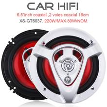 XS-GT6037 2pcs 220W Car HiFi Coaxial Speaker Vehicle Door Auto Audio Music Stereo Full Range Frequency Speakers for Cars 2024 - buy cheap