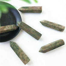 Piedra de cristal Natural verde y rojo Fuchsite, GEMA, punto de Obelisco, decoración de piedra, curación, 1 ud., 80-90mm 2024 - compra barato