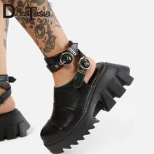 Doratásia sandálias femininas estilosas, novas sandálias estilo punk gótico plataforma para mulheres, sapatos de salto alto grosso para o verão 2021 2024 - compre barato