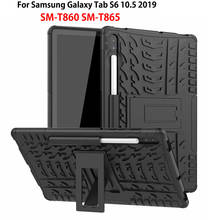 Caso para Samsung Galaxy Tab S6 10,5 SM-T860 SM-T865 T860 2019 de 10,5 "cubierta Funda pesado 2 en 1 carcasa resistente híbrida 2024 - compra barato