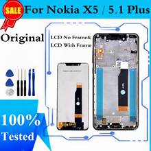 5,86 "ЖК-экран для Nokia X5 5,1 Plus ЖК-дисплей сенсорный дигитайзер экран для Nokia 5,1 Plus Замена для Nokia X5 2024 - купить недорого