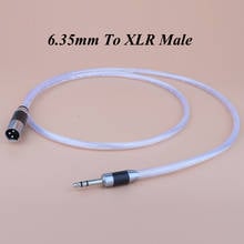 Preffair OCC Copper 6.35mm to XLR,Jack 6.35mm (1/4 Inch) TRS Male to 3 PIN XLR Male Balanced Interface Cable 2024 - buy cheap