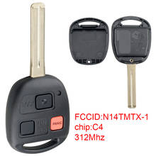 Chave remota de carro com 3 botões 312mhz 1 peça, com chip id4c, substituição de chave de carro adequada para veículos lexus rx300 2007-2012 2024 - compre barato