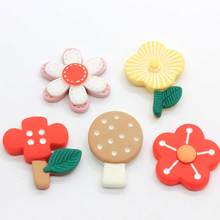 Cute Five Style Mixed Flower Resin Decoration Crafts Flatback Cabochon Embellishments For Scrapbooking Beads Diy 2024 - buy cheap