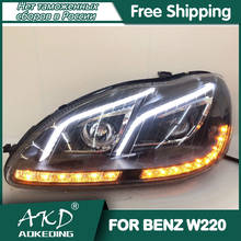 For BENZ W220 Headlights 1999-2005 DRL Day Running Light LED Bi Xenon Bulb Fog Lights Car Accessory S320 S350 S500 Head Lamp 2024 - buy cheap