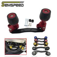 Protetor de escape de motocicleta semspeed, cano deslizante de travamento traseiro para pcx 150 xmax300 250 aerox155 nvx nmax 155 150 125 2024 - compre barato