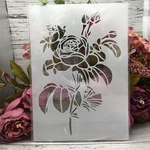 29*21cm A4 Big Rose Flower DIY Layering Stencils Wall Painting Scrapbook Coloring Embossing Album Decorative Template 2024 - buy cheap