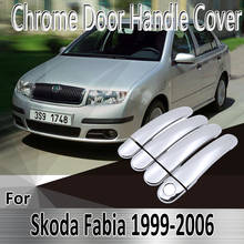 for Skoda Fabia I 6Y MK1 1999~2006 2000 2001  Styling Stickers Decoration Chrome Door Handle Cover paint Refit Car Accessories 2024 - buy cheap