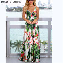 Women Summer Sleeveless Spaghetti Strap Floral Print Crisscross Backless Maxi Dress 2024 - buy cheap