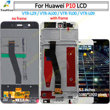 for Huawei P10 LCD Display Touch Screen Digitizer Assembly With Frame Replacement VTR-L09 VTR-L10 VTR-L29 For Huawei P10 LCD 2024 - buy cheap