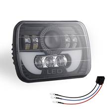 Faros Led para Jeep Wrangler Yj Cherokee Xj, lámpara de cabeza sellada de haz Alto y Bajo, 300W, 5x7 2024 - compra barato