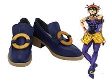 Jojo bizarro aventura cosplay narancia ghirga sapatos botas cosplay roxo halloween adereços 2024 - compre barato