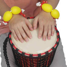 Красочные африканские Ударные музыкальные инструменты пластиковый барабан Детский обучающий Развивающий пазл игрушка 2024 - купить недорого