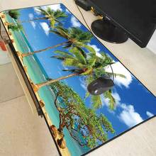 XGZ-alfombrilla de ratón Palm Seaside Cloud Scenery para Gaming, borde de bloqueo, grande, para PC, ordenador portátil, teclado, CS, GO, Dota, Lol 2024 - compra barato