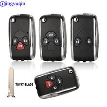 jingyuqin 2/3/4B Toy47 Blade Modified Flip Remote Car Key Shell Fob Case For Toyota Corolla RAV4 Camry Avlon 2024 - buy cheap