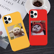 JAMULAR-funda de silicona suave con dibujos de gato para iPhone, carcasa de silicona suave, Color caramelo, para modelos 12, 11 Pro, X, XS MAX, SE20, XR, 7, 8, 6Plus 2024 - compra barato