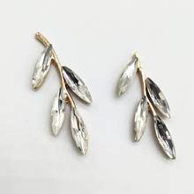 10 PCS 36mm 41mm Metal Alloy Crystal Rhinestone Leaf Branches DIY Handmade Material For Jewelry Making 2024 - buy cheap