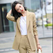 Ladies Office Elegant Khaki Formal Pantsuits Spring Summer OL Styles Women Business Work Wear Pantsuits Professional Blazers Set 2024 - buy cheap