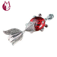 Yellow Chalcedony Red Corundum Goldfish Pendant Real 925 Sterling Silver Natural Stone Necklace Pendant Jewelry Women 2021 P21 2024 - buy cheap