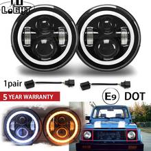 Farol de led para carro, par com 1 de 7 polegadas, luzes de corrida, 50w, hi lo h13, lada, niva, safari, patrol, uaz, offroad 2024 - compre barato