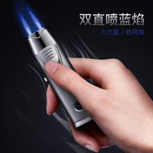 Новинка, факельная турбо-зажигалка, реактивная зажигалка, заправляемая газовая зажигалка, металлическая зажигалка для сигар, гаджеты для мужчин 2024 - купить недорого