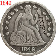 USA 1849 P,O  Seated Liberty Dime COPY COINS 2024 - buy cheap