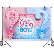 Gender Secret Theme 1st Baby Shower Birthday Party Photography Backdrop Customized Vinyl Photo Background Shoot Photocall Studio 2024 - buy cheap