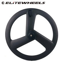 ELITEWHEELS Carbon Fiber Tri Spoke Wheel Crabon  700C Tri Wheelset Clincher Tubular For Track Triathlon Time Trial BIke Wheels 2024 - buy cheap