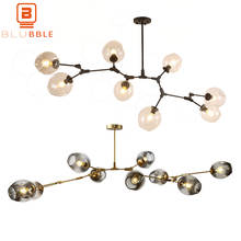 GZMJ-Lámpara LED colgante de Cristal con forma de bola de Cristal, luminaria Art Deco de burbuja Molecular, Lustres para dormitorio y comedor 2024 - compra barato