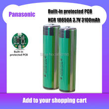 Panasonic-batería recargable de iones de litio 18650, 3,7 V, 3100mAh, NCR18650A, con placa de protección para linterna 2024 - compra barato