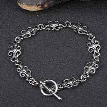 Vintage Punk Men Jewelry Accessories Stainless Steel Link Chain Bracelet Charm Male Trendy Wristband Gift GL0033 2024 - buy cheap