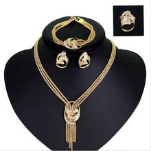 Fashion Gold Jewelry Sets For Women Big Necklace African Beads Jewelry Set Women Italian Bridal Jewelry Sets Wedding Accessories 2024 - buy cheap