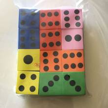 Juego de dados de espuma de colores surtidos, juego de 24 bloques cuadrados perfectos para grandes bloques de construcción, juguetes educativos, fiesta de matemáticas 2024 - compra barato