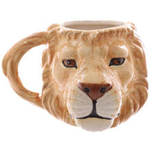 Lovely 3D Lion Tiger 400ML Coffee Mugs Double Biscuits Ceramic Milk Tea Cups Creative Mark Drinkware Christmas Gifts For Kids 2024 - buy cheap