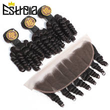 Peruvian Fummi Hair Bundles with Frontal 3 Bundles Fummi Hair with Frontal Remy Human Hair Weave with Ear to Ear 13×4 Closure 2024 - buy cheap