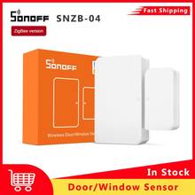 SONOFF-minisensor de alarma para puerta y ventana, SNZB-04 Zigbee para eWelink, puente ZB de seguridad inteligente, funciona con Alexa y Google Home 2024 - compra barato