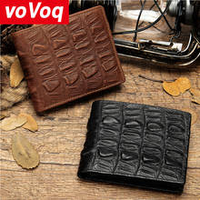 2020 VoVoq Brand New Genuine Leather Men's Wallets Crocodile Pattern Business Men Wallet Coin Purse Money Bag Credit Card Holder 2024 - buy cheap