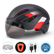 NEW Bicycle Helmet Unisex Light Intergrally-molded Cycling  Sport Safe Hat with USB Taillight Riding Helmet 2024 - buy cheap