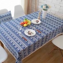Bohemia Style Blue Elephant Table Cloth Cover Cushion Cover Table Runner Placemat Photography Cloth Decor Dining Coffee Table 2024 - buy cheap