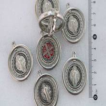 Chaveiro/colar de benedito, medalha rotativa de santo benedito, pingente amuleto 2024 - compre barato